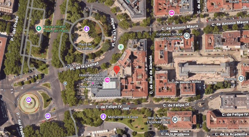 Mapa oficina Plaza de la Lealtad de EstraPey FINANZA